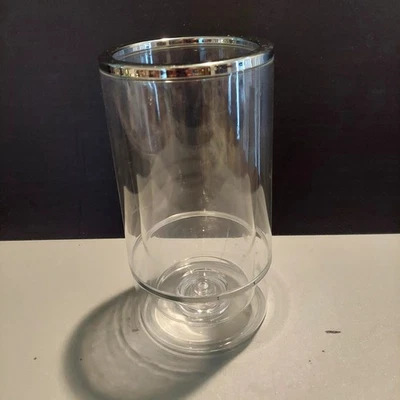 Enfriador de vino de doble pared acrílico sin hielo - tapa aislada plateada 9,25" de alto Foto 1 de 4