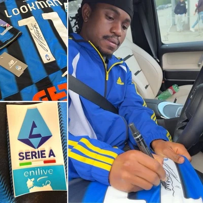 Atalanta B.C. - Lookman - Maglia gara Home 25/26 autografata con prova video - Immagine 1 di 4