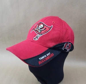 Vintage Tampa Bay Buccaneers Hat Cap Strap Back Red Black Cotton NFL Football - Picture 1 of 12