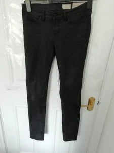 Allsaints Size 27 Dark Grey Stretchy Ashby Low Rise Skinny Fit Jeans Pockets - Picture 1 of 9