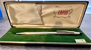 1982 Cross 10 Karat Gold Filled 1502 Ball Pen With Box And Paperwork Vintage - Picture 1 of 6