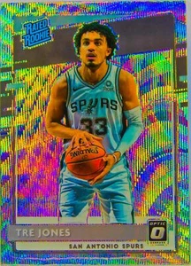 Tre Jones RC 2020-21 Ottica Silver Wave Prizm Rifrattore Rated Rookie Card #188 - Foto 1 di 3