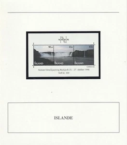 Blockblatt Briefmarke ungestempelt Island Godafoss Falls 1996 - Bild 1 von 2