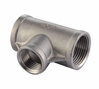 TEE 150# 304 STAINLESS STEEL 3/4" NPT FITTING BREWING PIPE FITTING - Image 1 of 2