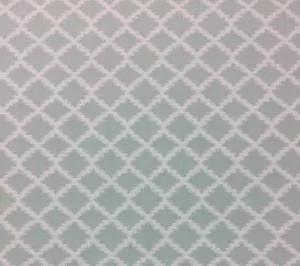 BALLARD DESIGNS LANE MIST BLUE SUNBRELLA LATTICE OUTDOOR WOVEN FABRIC BTY 54"W - Picture 1 of 5