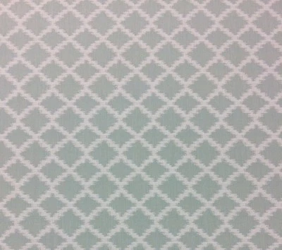 BALLARD DESIGNS LANE MIST BLUE SUNBRELLA LATTICE OUTDOOR WOVEN FABRIC BTY 54"W - Image 1 of 4