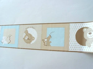 selbstklebende Bordüre Borders 5m x 12,5cm Peek a Boo Natural Kindermotiv 30655 - Bild 1 von 2