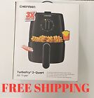 Chefman Turbofry 2-Quart Air Fryer 200-440F, Nonstick, 60 Min Timer, Handle Grip