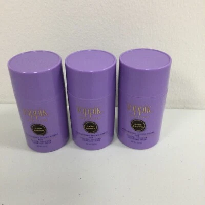 LOTE DE 3 Toppik Relleno de Cabello Microfibra Voluminizador Lleno Más Grueso Cabello Marrón Oscuro Foto 1 de 3