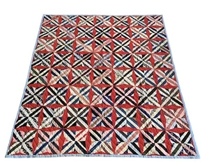 Geometric Quilt circa 1920-40s 64x74 - Picture 1 of 7