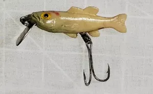 Vintage FRED ABORGAST LIL-BASS Fishing Lure Crankbait Swimbait Minnow - Picture 1 of 6
