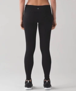 Leggings Lululemon Wunder Under Low-Rise Stretti Nero Tg 6 - Foto 1 di 5