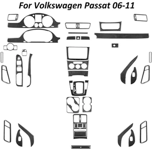 48-teiliges Real Carbon Fiber Innenausstattungsset für Volkswagen Passat 2006-11 - Bild 1 von 14