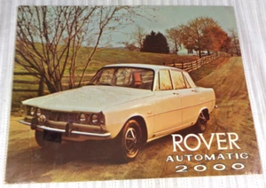 Rover 2000 1969 folleto de ventas automático con especificaciones Leyland Motors - Imagen 1 de 3