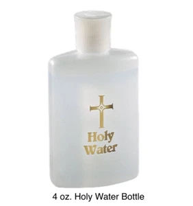 Holy Water Bottle, 4 Oz., HOLY WATER NOT INCLUDED. - Picture 1 of 2