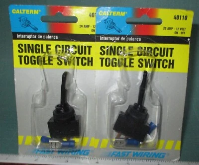 CALTERM SPDT 40110 Black Automotive Paddle Style Toggle Switch 12VDC 20A 2-PK - Image 1 of 3