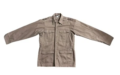 复古 70 年代 Big Yank Sport Abouts Safari 衬衫夹克米色小口袋 — 第 1/4 张图片