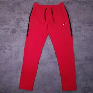 NIKE Dri-Fit Showtime Basketball Sweatpants Womens LARGE Red Black - Picture 1 of 7