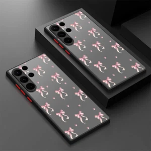 Custodia telefono con fiocco carina per Samsung Galaxy S25 Ultra S24 FE S23 S22 Plus A16 - Foto 1 di 16