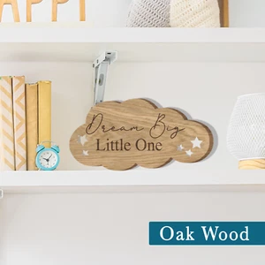 Dream Big Little One placa de madera guardería habitación para bebé recién nacido baby shower - Imagen 1 de 7