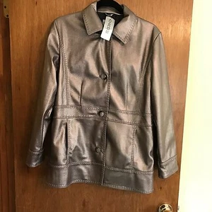 Chico's Women's BURNISHED SILVER SZ 1 (Chico SZ)~"HOLLYWOOD ELLE" MSRP $198 NWT - Picture 1 of 12