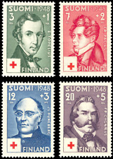 Finland #Mi349-Mi352 MNH 1948 Red Cross Poet Composer [B87-B90]