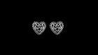 Navajo Heart Earrings • Sterling Silver • Diamond Cut • Handcrafted