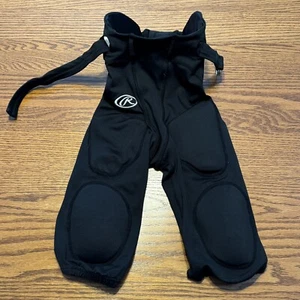 RAWLINGS Youth Small Football Pants Black Missing One Thigh Pad - Picture 1 of 5