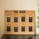 Weekly Home Planner Chalkboard 7 Day Hanging Wall Wooden Memo Home Organiser