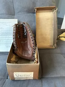 1940’s/50's SPALDING BASEBALL GLOVE/MITT NEW with BOX INCREDIBLE MUSEUM QUALITY - Picture 1 of 10