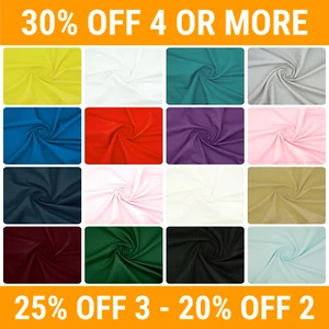 Cotton Jersey Fabric - Stretch Material - 150cm (59") Wide - 180gsm - Metre - Picture 1 of 19