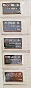  1 oz  Degussa  Feinsilberbarren - Motivbarren - in Folie verpackt - 999,0 - Bild 1 von 2