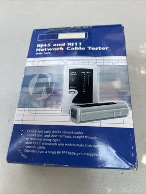 2x Probador de cables de red LAN RJ45 RJ11 Cat5e Cat6 Kit de herramientas de prueba Ethernet Foto 1 de 4