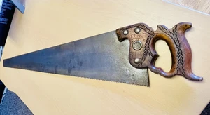 Antique Henry Disston & Sons 28" Blade 5 1/2 TPI Hand Saw Had Nib(PIC) 1896-1917 - Picture 1 of 14