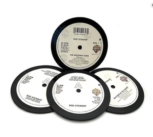 Rod Stewart Quality Handcrafted Vinyl Record Coasters, Retro Music, Set Of 4 - Picture 1 of 5