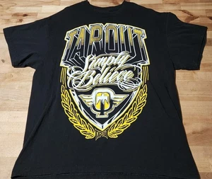 Tapout American Shirt Mens Largw Black Short Sleeve MMA Y2K Logo - Picture 1 of 4