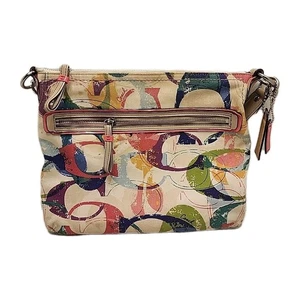 Borsa Coach Poppy timbrata C Hallie East West M1273-23377 colorata luminosa usata in ottime condizioni - Foto 1 di 17