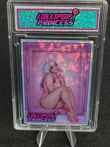 Lollipop Prinzessin Waifu Anime Custom Sammelkarte holografische Platte + Ständer - Bild 1 von 3