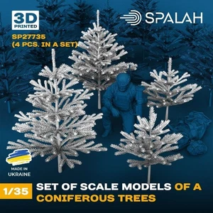 Set of scale models Coniferous trees (4 pcs) Scale 1:35 Spalah SP27735 - Picture 1 of 1