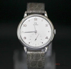 Vintage Omega Jumbo 2482-4 Watch - Stainless Steel 37mm w/ Silver Dial #X14 - Picture 1 of 9