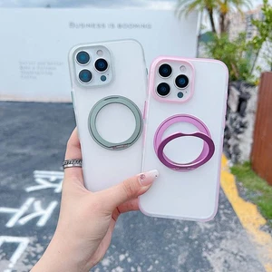 Matte Shockproof Case w/ Built-in Stand For iPhone 16e 16 Pro Max 15 14 13 12 11 - Picture 1 of 16