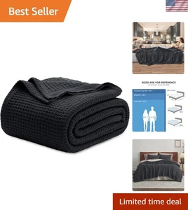 Leichte Baumwoll King Decke - atmungsaktives Waffelgewebe für den runden Gebrauch - Bild 1 von 9