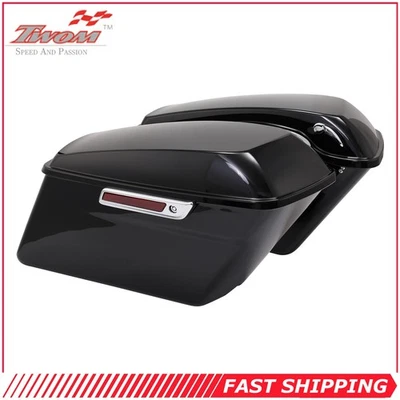 Alforjas rígidas negras para Harley Touring Road Street Glide 2014-up Foto 1 de 4