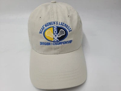Vintage 2002 NCAA Womens Lacrosse Championship Stretch Fitted OSFM Hat Cap Beige - Image 1 of 4