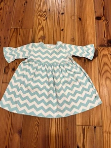 Abito Lolly Wolly Doddle Turchese Chevron, Bambina 2/3 - Foto 1 di 5