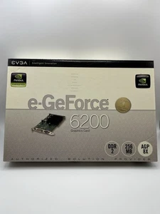 NVIDIA EVGA E-GeForce 6200 256MB Graphics Card Sealed With Drivers Disc - Picture 1 of 5