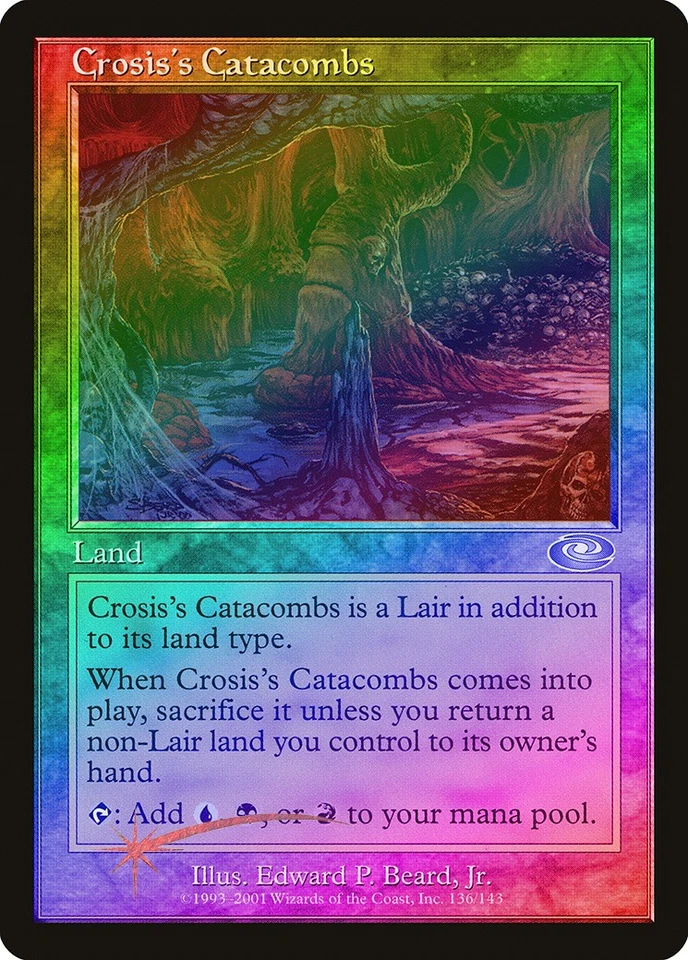 Crosis's Catacombs FOIL Planeshift HEAVILY PLD Land Uncommon MAGIC CARD ABUGames - Image 1 of 1