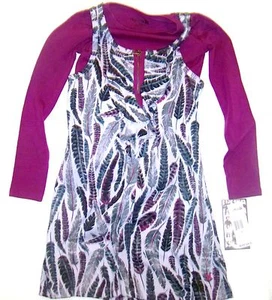 Youth Girls Hurley Tough Love L/S Dress Skirt Purple Wine Size Large L 6 - Picture 1 of 2