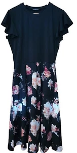 Oxiuly Women's Dress Size M Fit and Flare Work Party Floral Pockets NEW - Picture 1 of 9