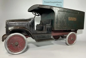 Buddy L Express Line Moving Van Vintage Pressed Steel Restoration Candidate Look - Picture 1 of 19